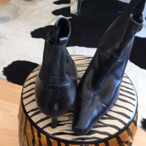 Black Leather Bootie